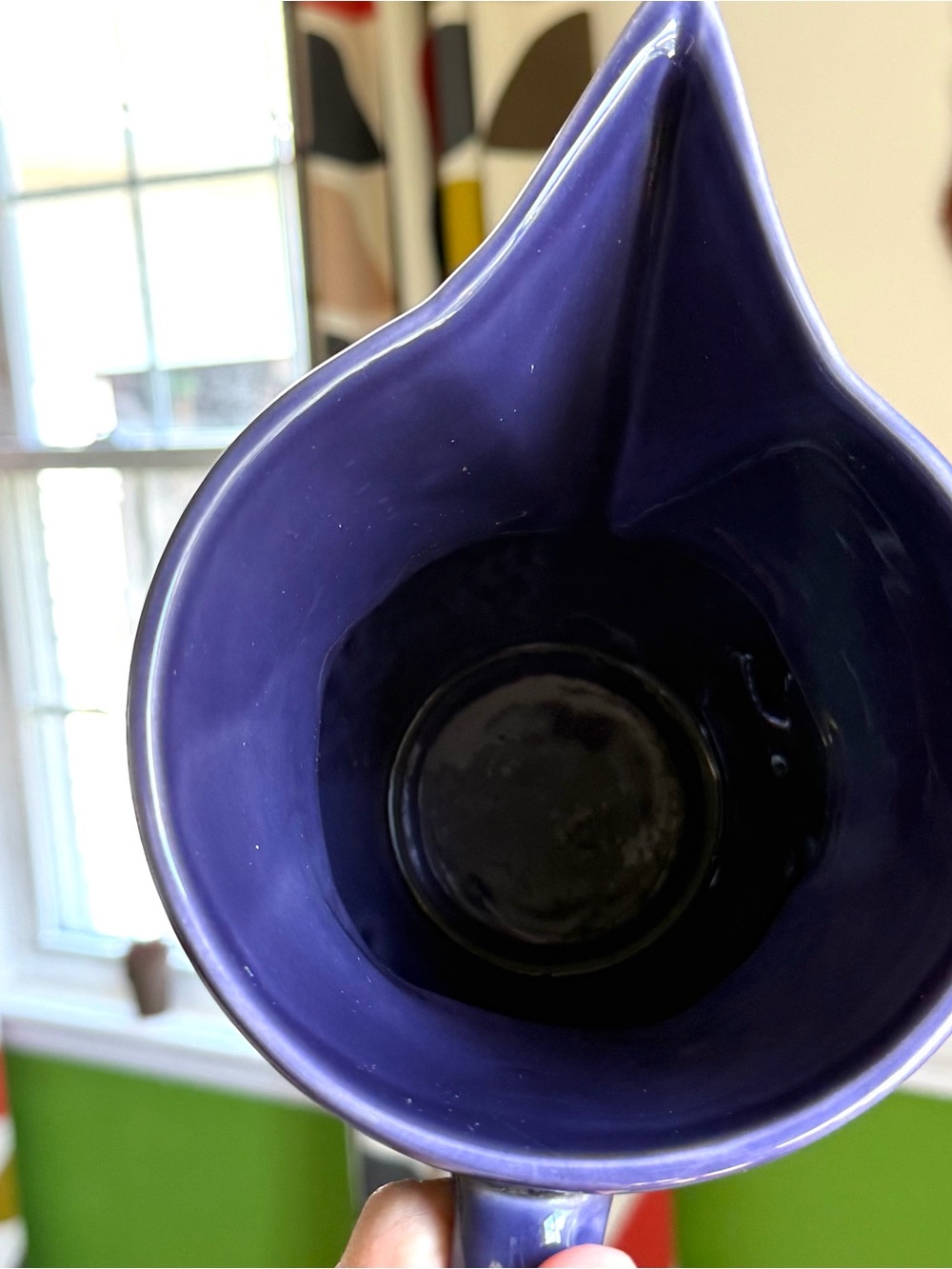 Vintage Bordallo Pinheiro Portugal Purple Pitcher w/Grapes Vines Leaves, 7" Tall - Picture 7 of 10